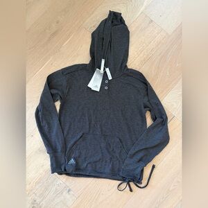 NWT Adidas Slub Henley hooded XS